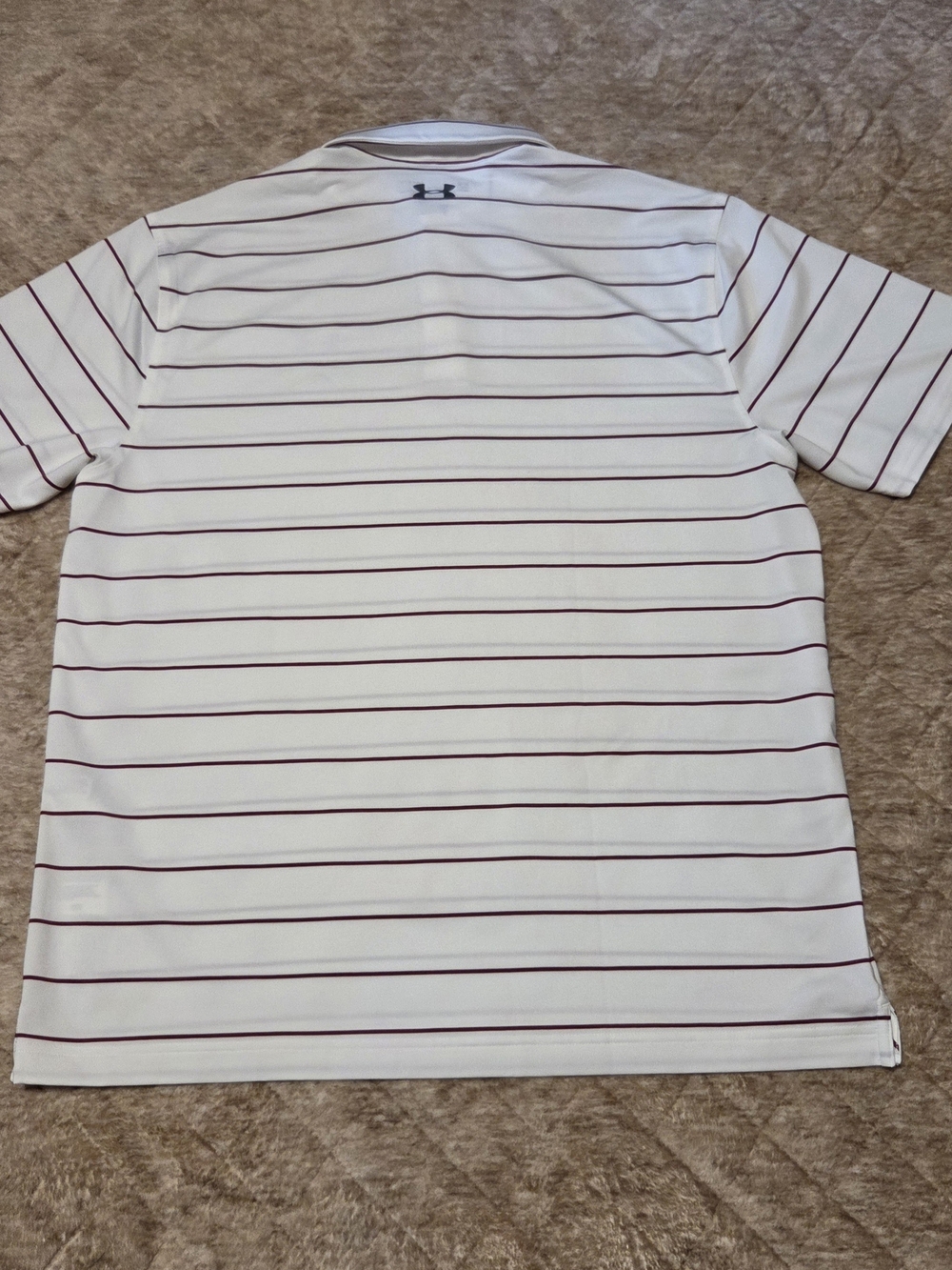 Under Armour Men’s White Stripe Polo Shirt - Picture 2 of 6